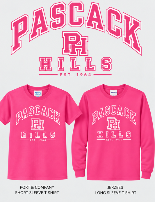 PASCACK HILLS PINK OUT TSHIRTS/LONG SLEEVE SHIRT