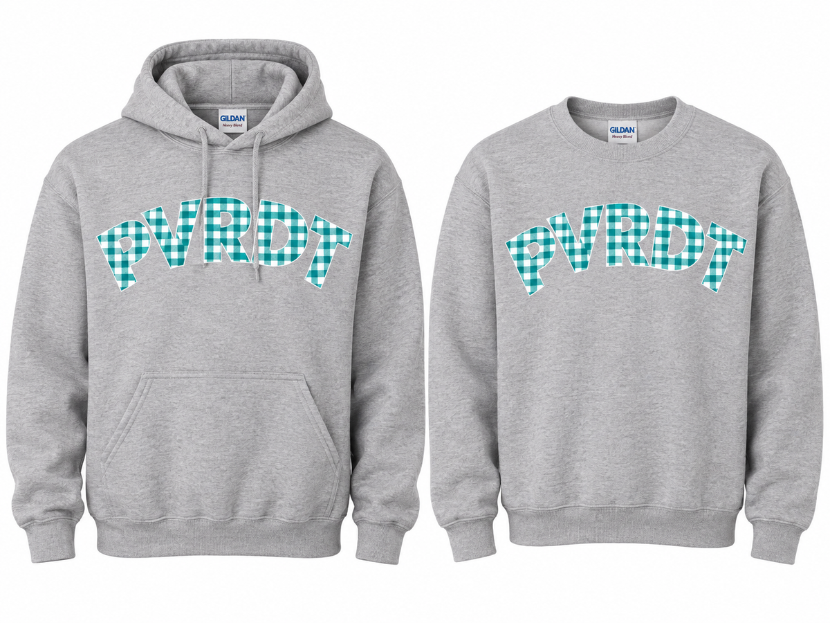 PVRDT GINGHAM CREW/HOODIE