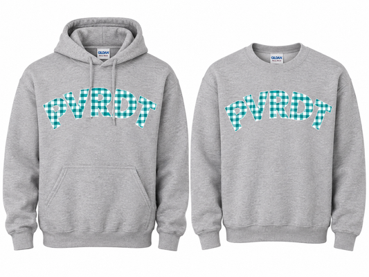 PVRDT GINGHAM CREW/HOODIE