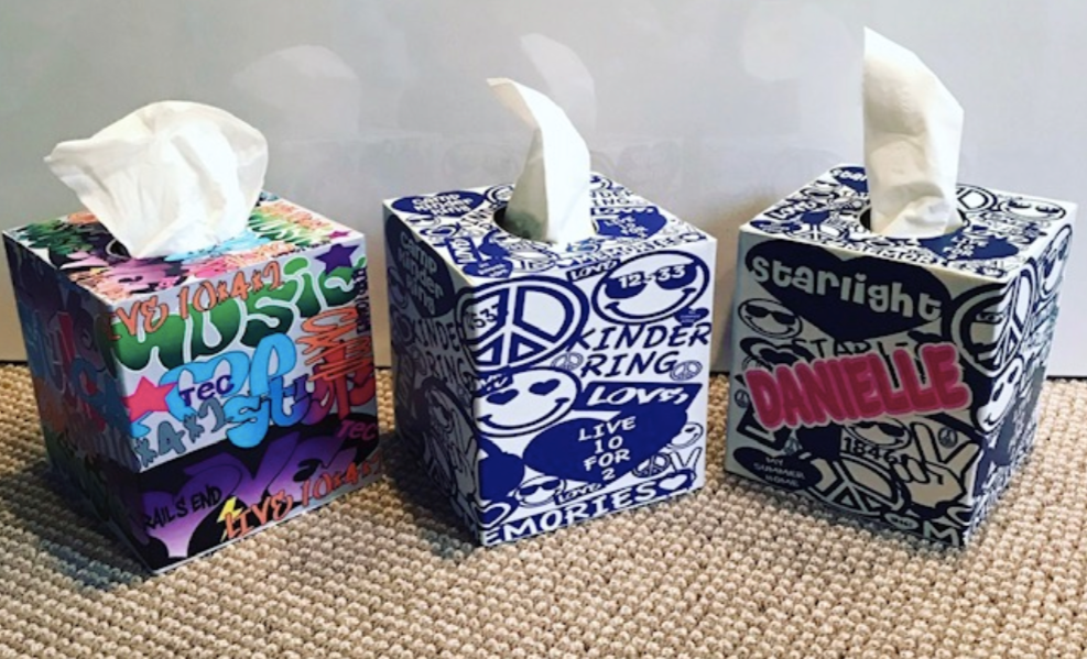 Personalised online tissue box