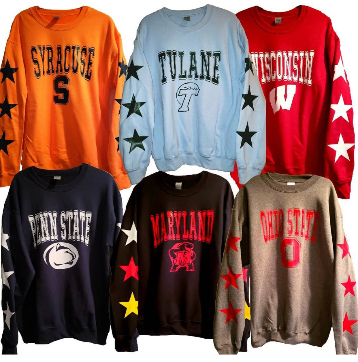 Crew neck college sweatshirt