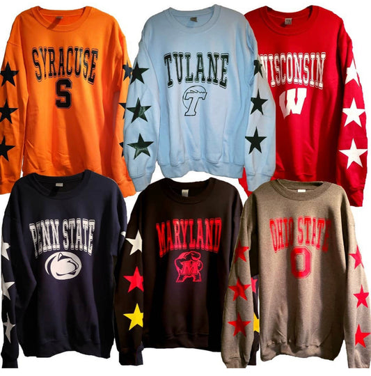Crew neck college sweatshirt