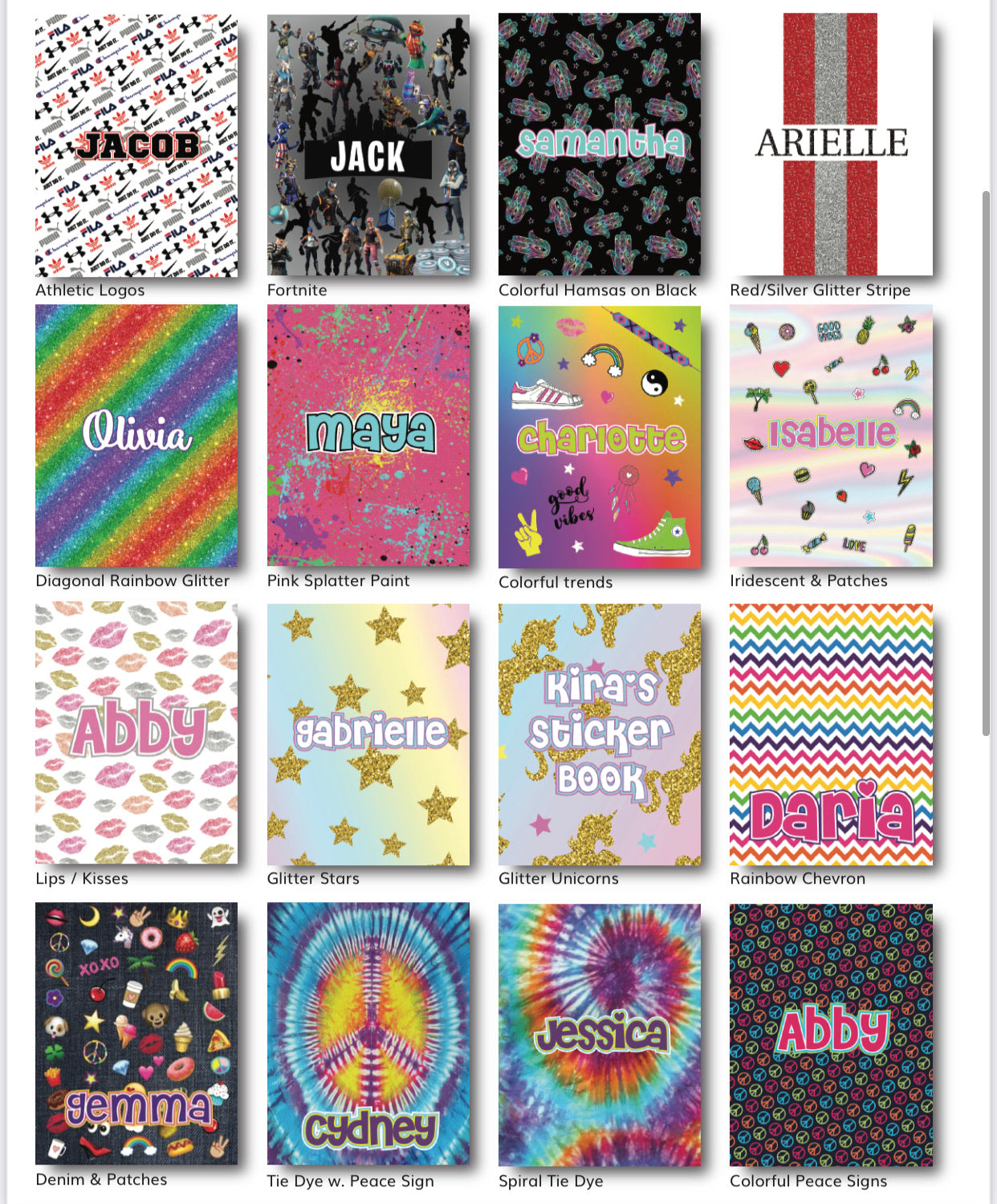 Personalized Sticker or Trading Card Books