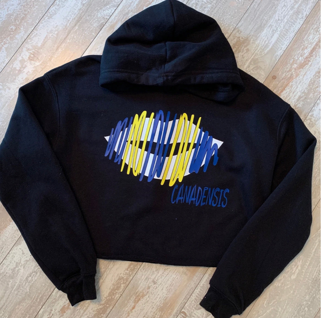 Scribble lips crop sweatshirt