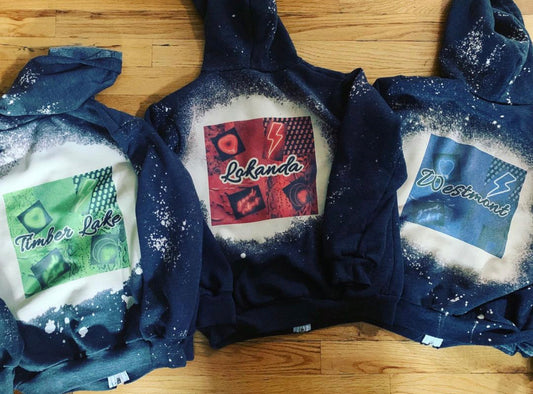 Bleached out Aesthetic Zip Up Hoodie